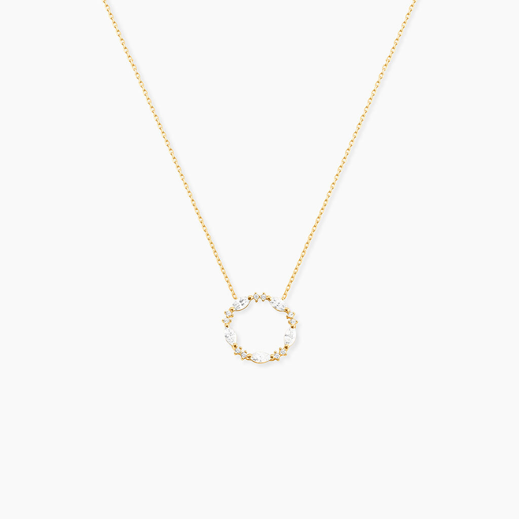 Collier Tiara Or Jaune Oxyde De Zirconium - Colliers Femme | Histoire d’Or