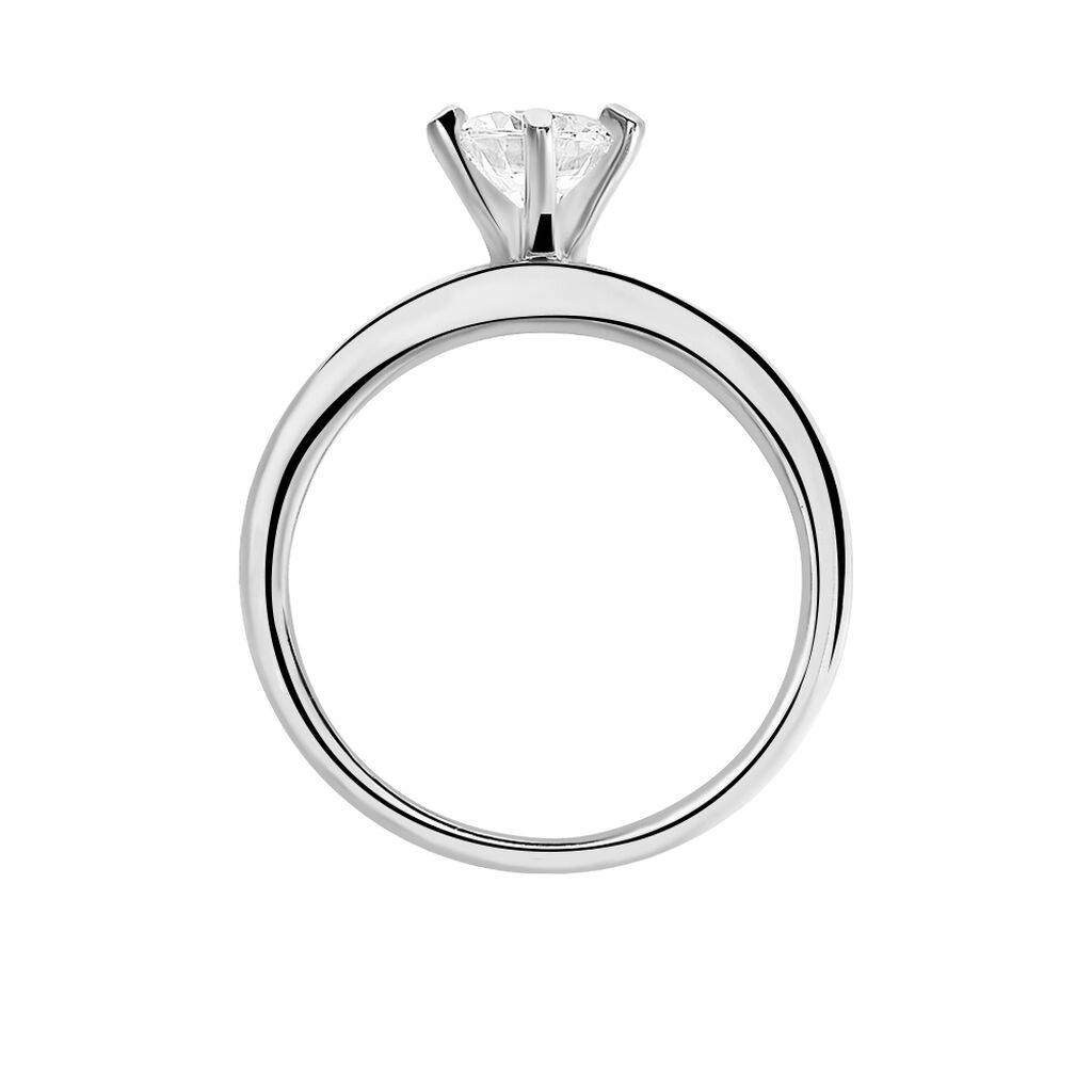 Bague Double Jeu Argent Blanc Oxyde De Zirconium - Bagues solitaires Femme | Histoire d’Or