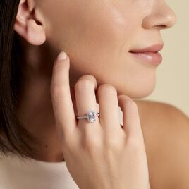 Bague Solitaire Cadmos Argent Blanc Oxyde De Zirconium - Bagues solitaires Femme | Histoire d’Or