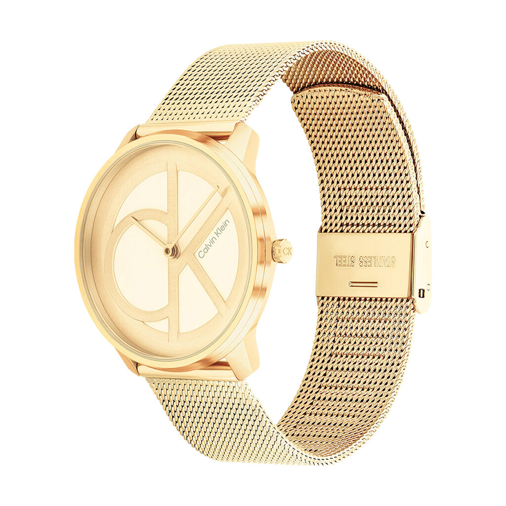 Montre Calvin Klein Iconic Mesh Champagne - Montres Femme | Histoire d&rsquo;Or
