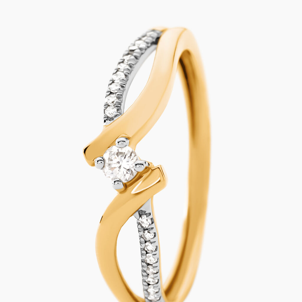Bague Orianna Or Jaune Diamant - Bagues avec pierre Femme | Histoire d’Or