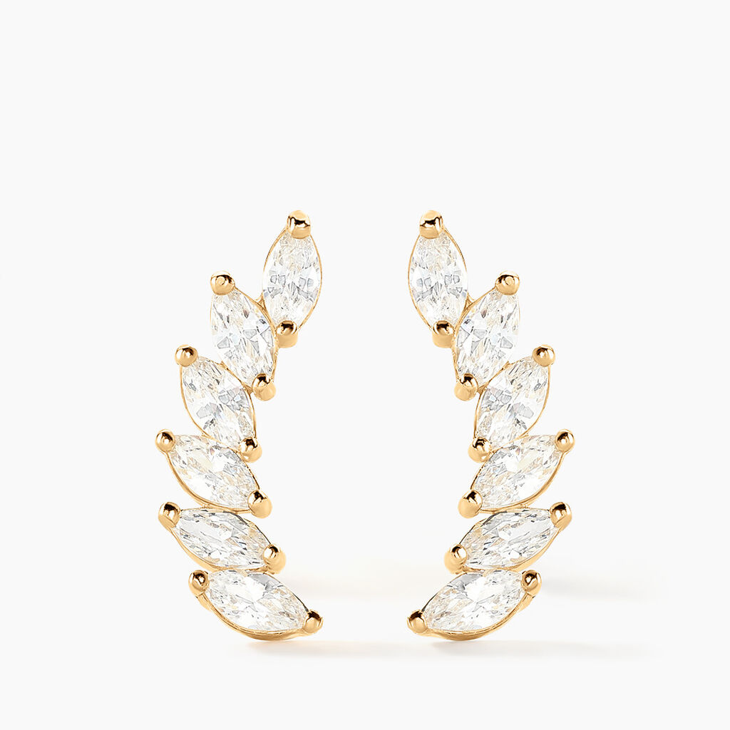 Bijoux D'oreilles Resa Or Jaune Oxyde De Zirconium - Ear cuffs Femme | Histoire d’Or