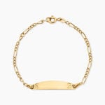 Bracelet Identit&eacute;e Bartolomee Argent Dor&eacute; A L'Or 750/1000 - Gourmettes Femme | Histoire d&rsquo;Or