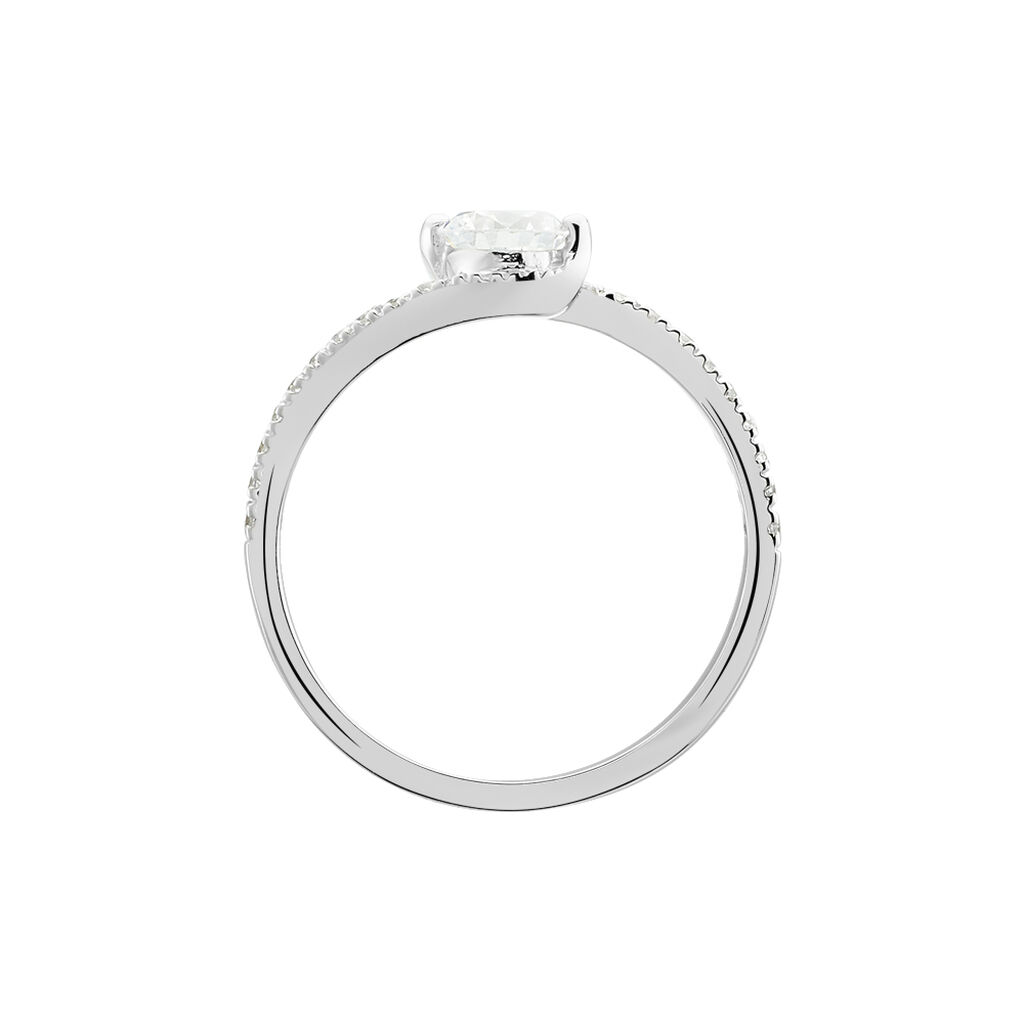 Bague Olly Or Blanc Oxyde De Zirconium - Bagues solitaires Femme | Histoire d’Or
