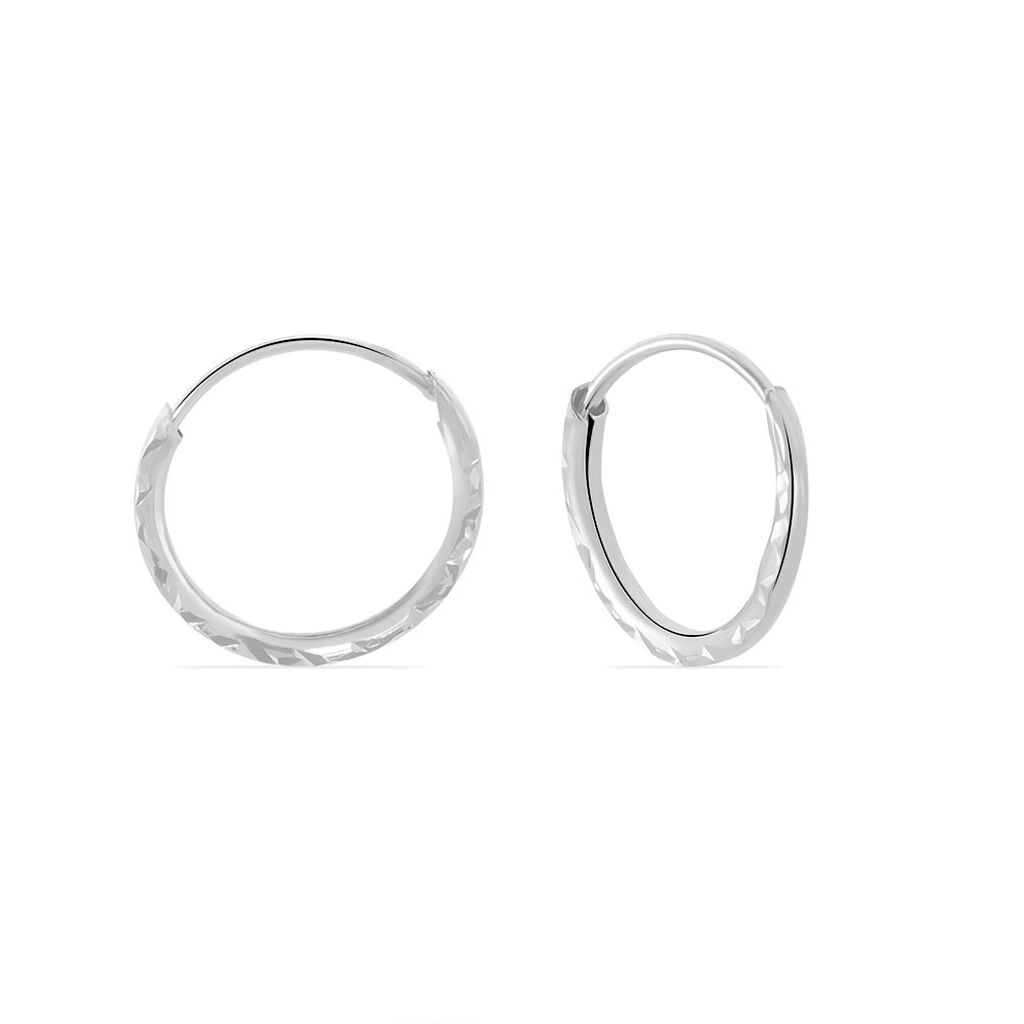 Créoles Valerina Or Blanc - Boucles d'oreilles créoles Femme | Histoire d’Or