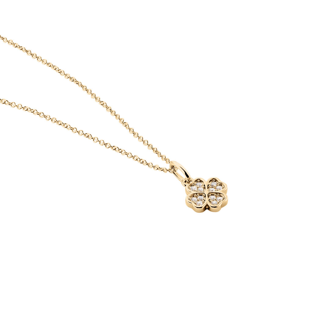 Collier Rhosyn Plaqué Or Jaune Oxyde De Zirconium - Colliers Femme | Histoire d’Or