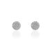 Boucles D'oreilles Puces Classic Or Blanc Oxyde De Zirconium - Clous d'oreilles Femme | Histoire d’Or