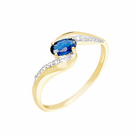 Bague Celestine Or Jaune Saphir Et Diamant - Bagues solitaires Femme | Histoire d’Or