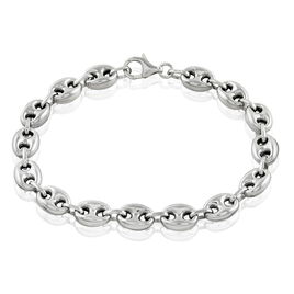 Bracelet Carrus Maille Grain De Cafe Argent Blanc - Bracelets chaîne Femme | Histoire d’Or
