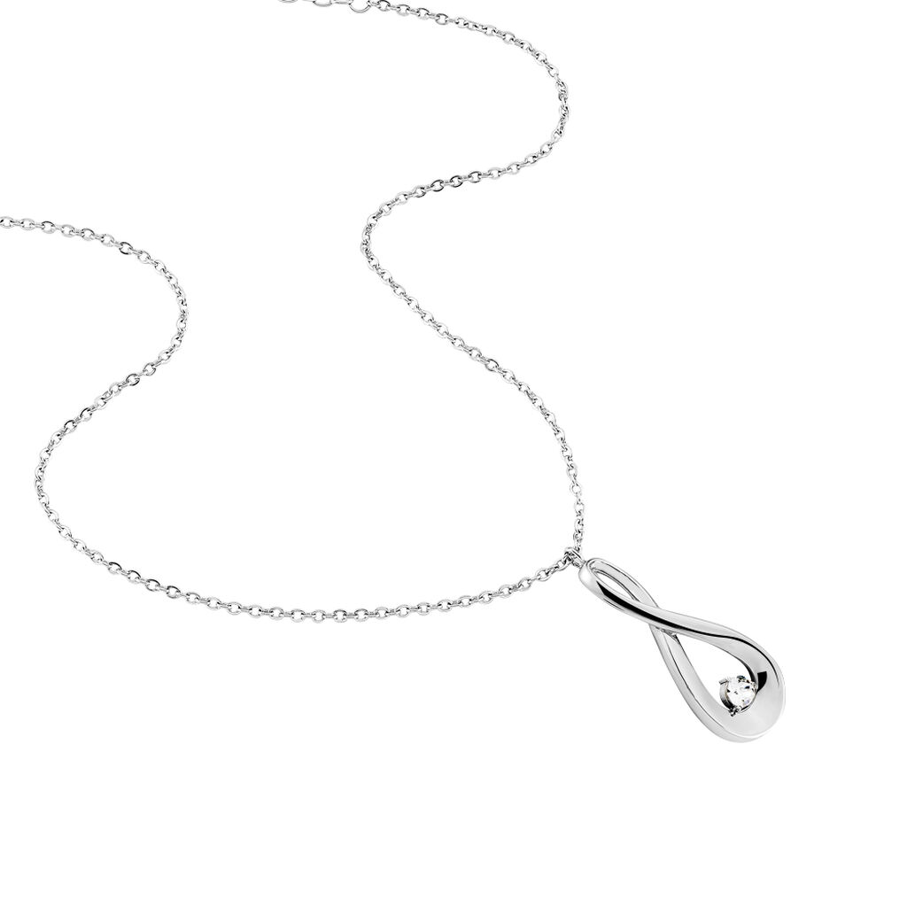 Collier Aelys Acier Blanc - Colliers fantaisie Femme | Histoire d’Or