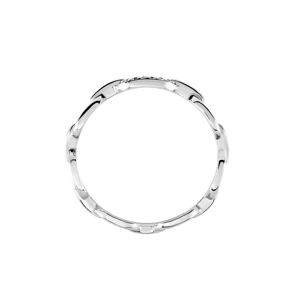 Bague Trait D'union Argent Blanc Oxyde De Zirconium - Bagues avec pierre Femme | Histoire d’Or