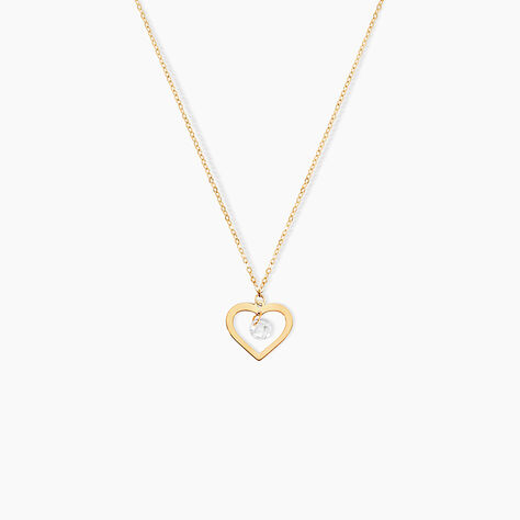 Collier Or Jaune Maximiliane Oxyde De Zirconium - Colliers Femme | Histoire d&rsquo;Or