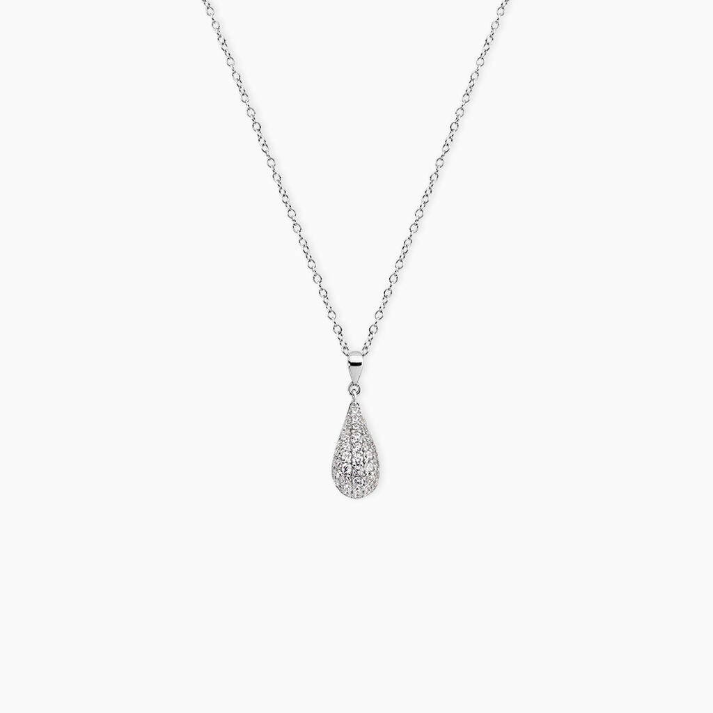 Collier Mademoiselle Argent Blanc Oxyde De Zirconium - Colliers Femme | Histoire d&rsquo;Or
