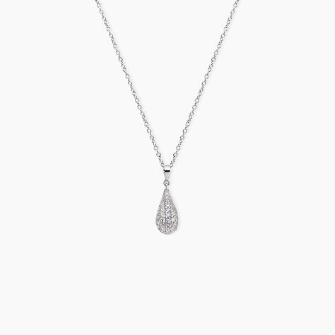 Collier Mademoiselle Argent Blanc Oxyde De Zirconium - Colliers Femme | Histoire d&rsquo;Or