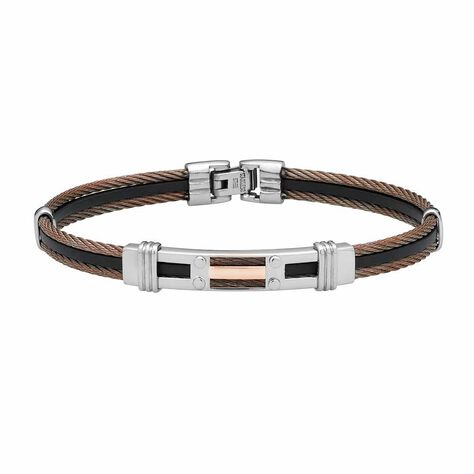 Bracelet Jourdan Corelieae Acier Bicolore - Bracelets Homme | Histoire d’Or