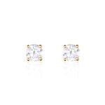 Boucles D'oreilles Puces Or Jaune Victoria Diamants - Clous d'oreilles Femme | Histoire d&rsquo;Or