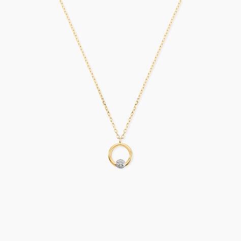 Collier Gisa Jaune Diamant Blanc - Colliers Femme | Histoire d&rsquo;Or