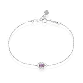 Bracelet Tania Argent Blanc Pierre De Synthese Et Oxyde De Zirconium - Bracelets fantaisie Femme | Histoire d’Or