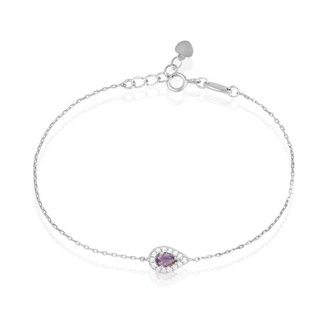 Bracelet Tania Argent Blanc Pierre De Synthese Et Oxyde De Zirconium - Bracelets fantaisie Femme | Histoire d’Or