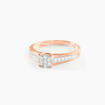 Bague Celia Or Rose Diamant - Bagues avec pierre Femme | Histoire d&rsquo;Or
