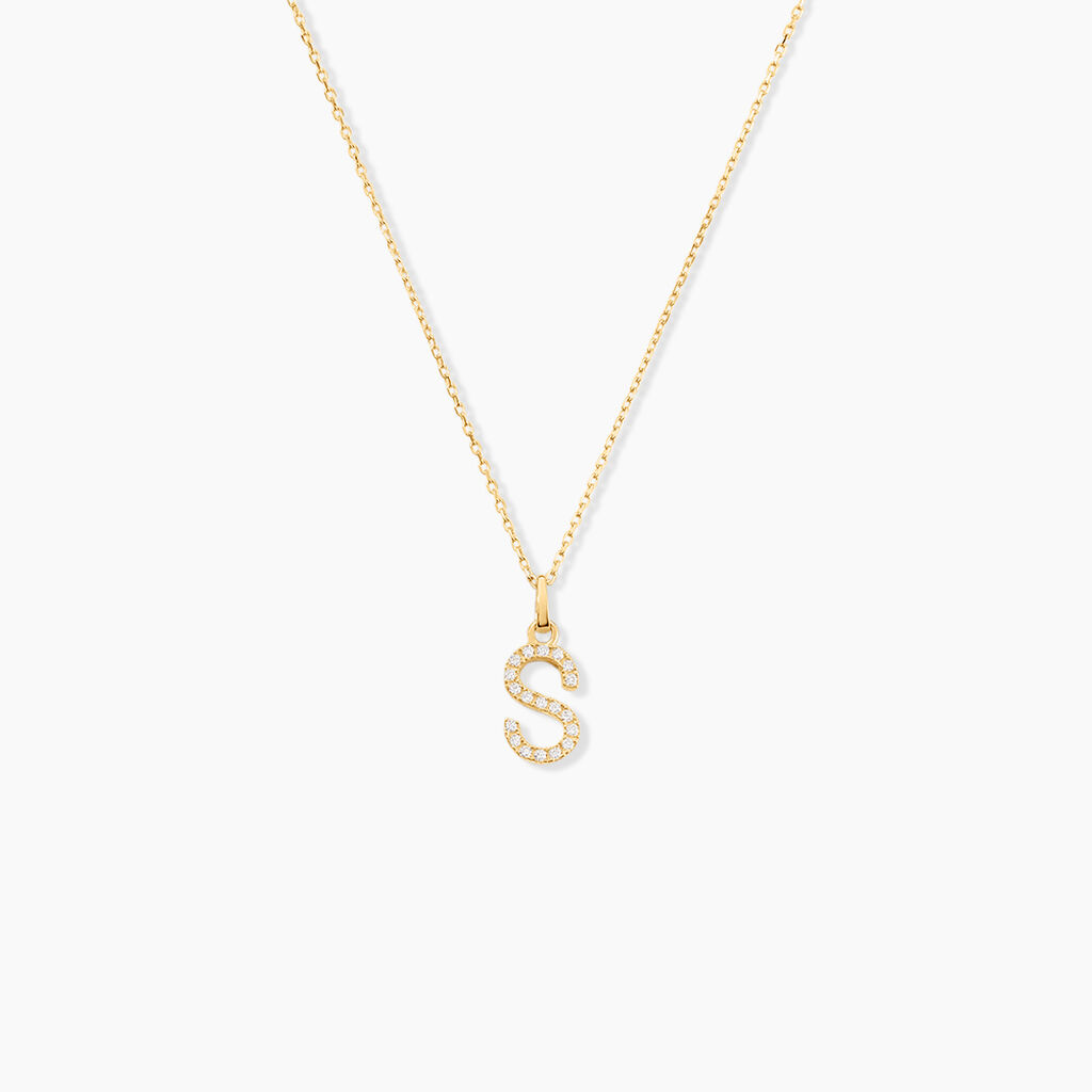 Pendentif Klementine Or Jaune Oxyde De Zirconium - Pendentifs Famille | Histoire d’Or