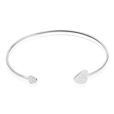Bracelet Jonc Domitylle Argent Blanc Oxyde De Zirconium - Bracelets joncs Femme | Histoire d&rsquo;Or