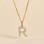 Pendentif Lettre R Or Jaune Oxyde - Pendentifs Famille | Histoire d&rsquo;Or