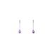 Boucles D'oreilles Pendantes Goutte Or Blanc Amethyste - Boucles d'oreilles pendantes Femme | Histoire d’Or