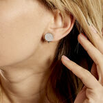 Boucles D'oreilles Puces Darwin Argent Blanc Oxyde - Boucles d'oreilles fantaisie Femme | Histoire d&rsquo;Or