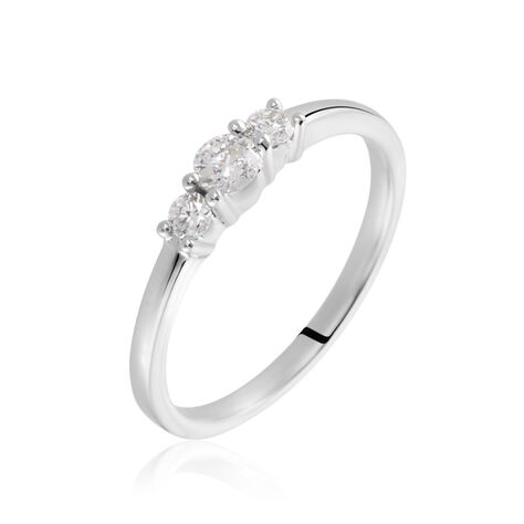 Bague Sabine Or Blanc Diamant - Bagues solitaires Femme | Histoire d&rsquo;Or