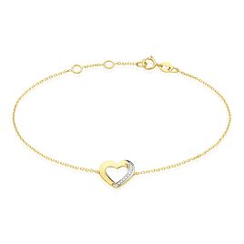 Bracelet Or Jaune Rosalynne Diamant - Bracelets Coeur Femme | Histoire d’Or