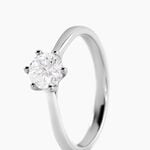 Bague Solitaire Athena Or Blanc Diamant - Bagues solitaires Femme | Histoire d&rsquo;Or