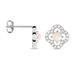 Boucles D'oreilles Puces Dally Argent Blanc Quartz Oxyde De Zirconium - Boucles d'oreilles fantaisie Femme | Histoire d’Or