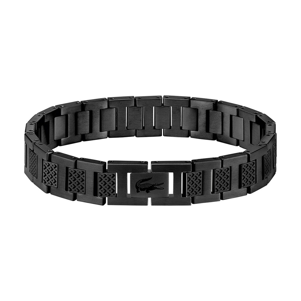 Bracelet Lacoste Metropole Acier Noir - Bijoux Homme | Histoire d’Or