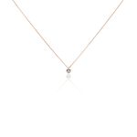 Collier Mon 1er Diamant Or Rose Diamant - Colliers Femme | Histoire d&rsquo;Or