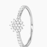 Bague Shin Or Blanc Oxyde De Zirconium - Bagues avec pierre Femme | Histoire d&rsquo;Or