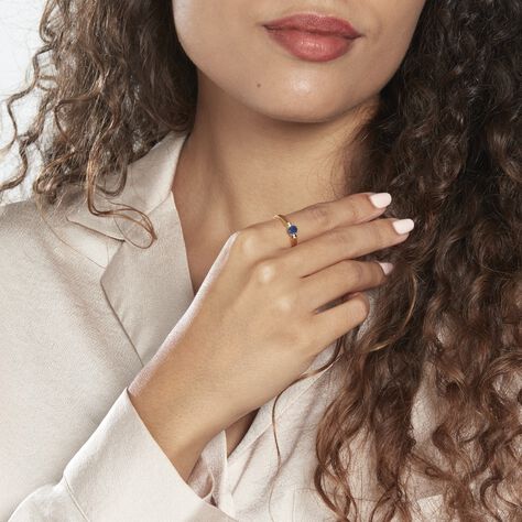 Bague Or Jaune Ebrard Saphir Diamants - Bagues solitaires Femme | Histoire d’Or