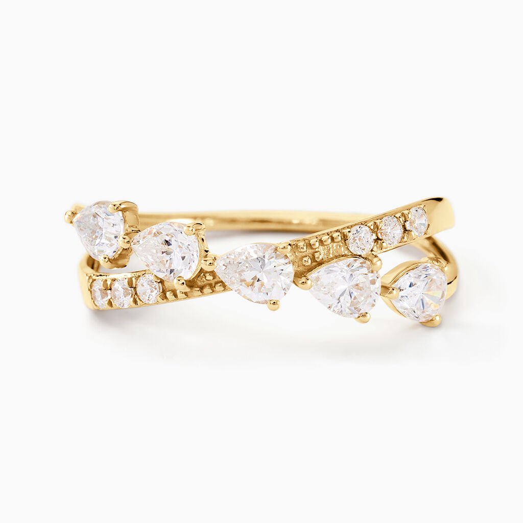 Bague Dorean Or Jaune Oxyde De Zirconium - Bagues avec pierre Femme | Histoire d&rsquo;Or
