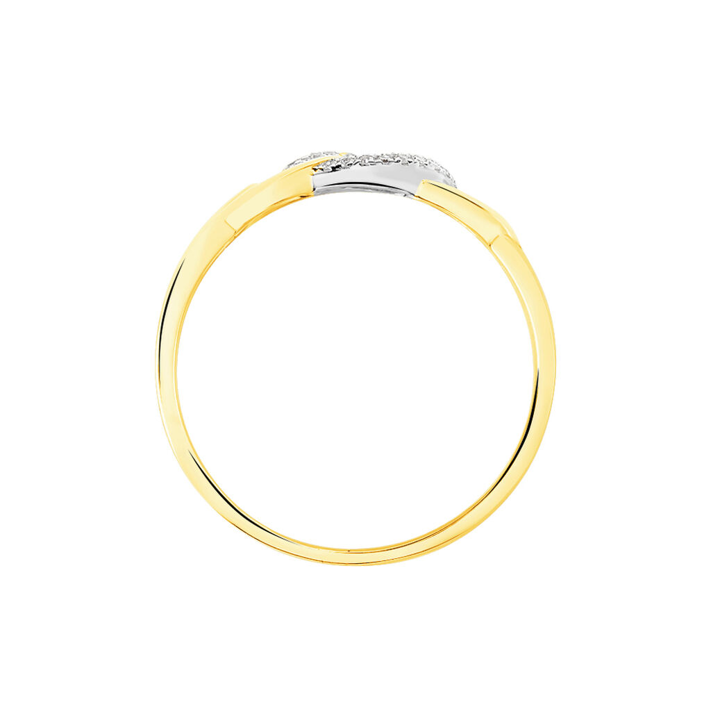 Bague Maillons Or Jaune Diamant - Bagues avec pierre Femme | Histoire d&rsquo;Or