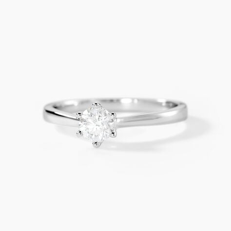 Bague Athena Or Blanc Diamant - Bagues solitaires Femme | Histoire d&rsquo;Or