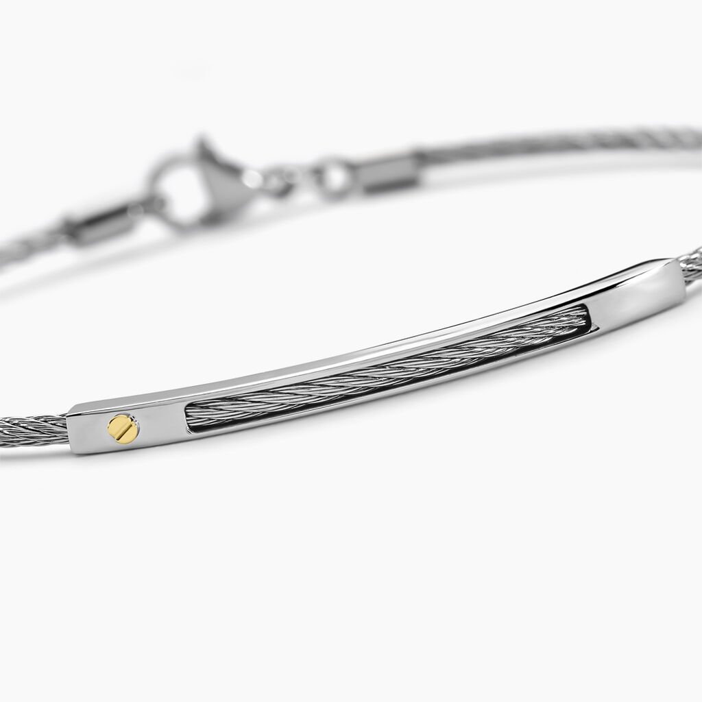 Bracelet Royan Acier Bicolore - Bracelets Homme | Histoire d&rsquo;Or