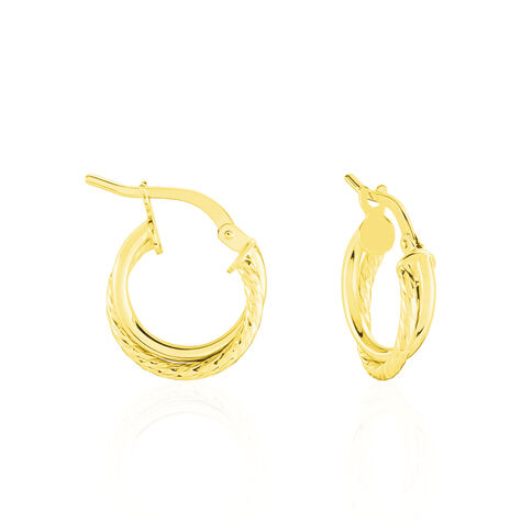 Créoles Maelia Or Jaune - Boucles d'oreilles créoles Femme | Histoire d’Or