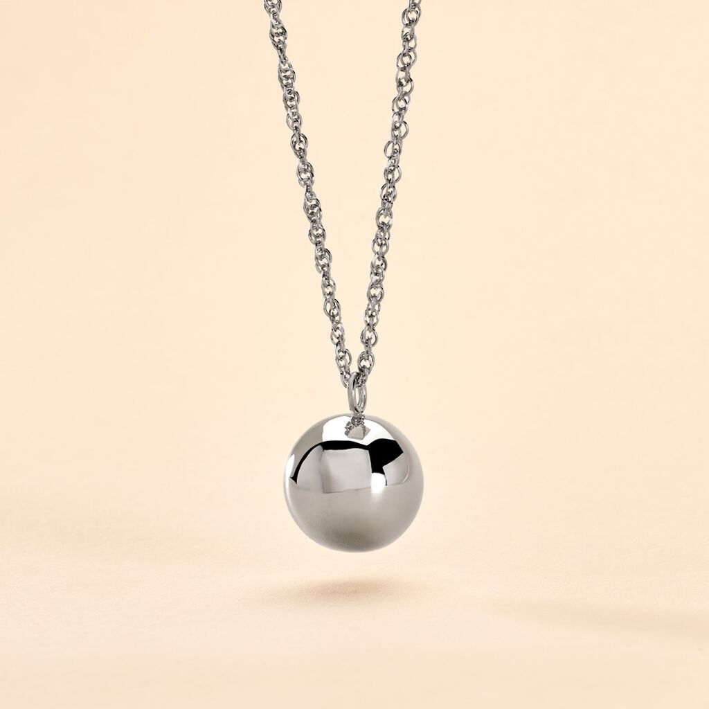 Collier My Bola Acier Blanc - Bolas de grossesse Femme | Histoire d’Or