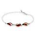 Bracelet Argent Blanc Eve-liseae Ambre - Bracelets Coeur Femme | Histoire d’Or