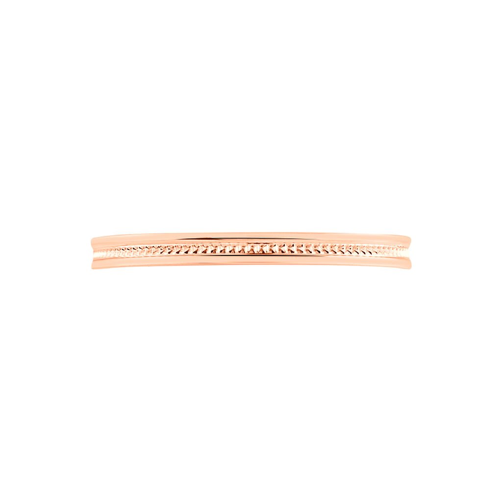 Alliance Effet Perle Ruban Plat Or Rose - Alliances Unisex | Histoire d’Or