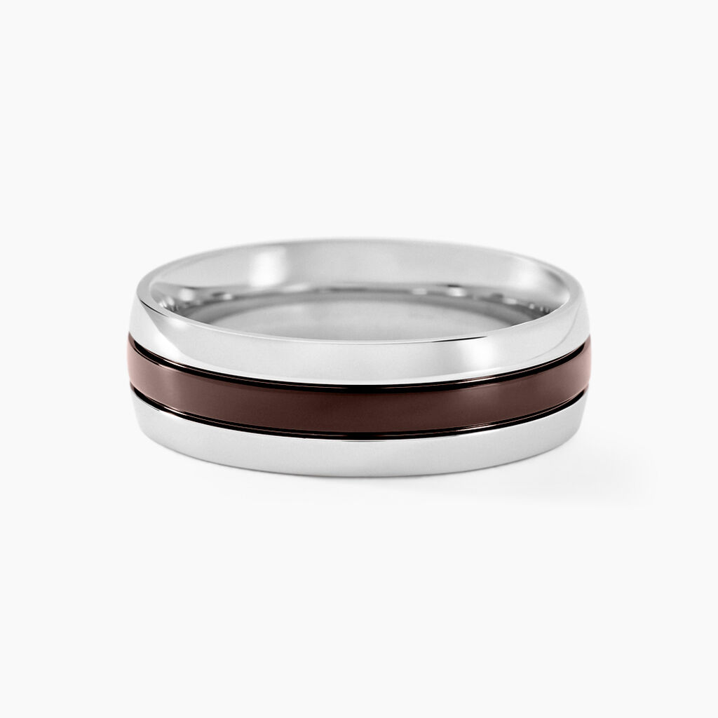 Bague John Acier Bicolore - Bagues fantaisie Homme | Histoire d’Or