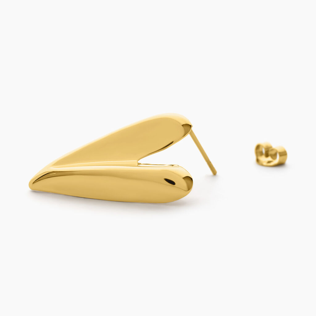 Bijoux D'Oreilles Naemia Acier Jaune -  Femme | Histoire d&rsquo;Or