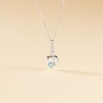 Collier Fany Or Blanc Topaze Et Oxyde De Zirconium - Colliers Femme | Histoire d&rsquo;Or