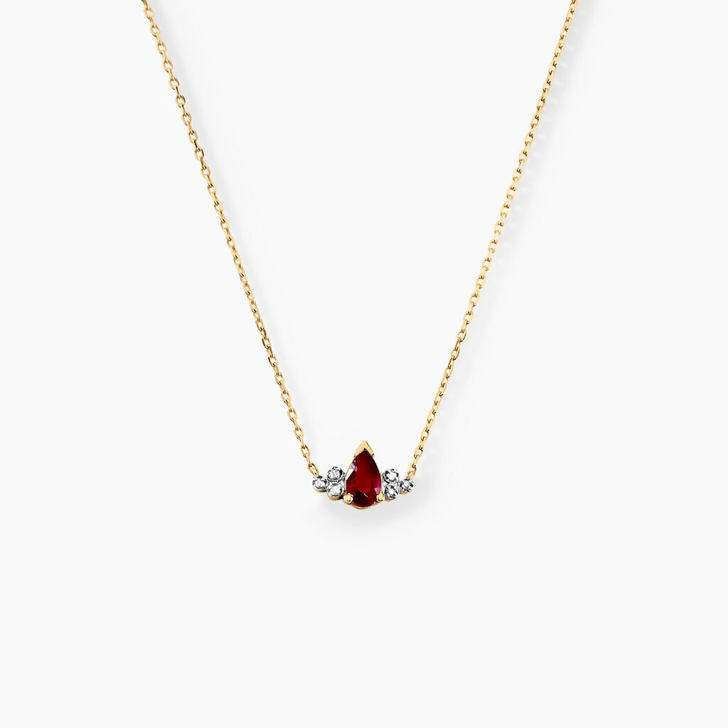 Collier Moss Or Jaune Rubis Diamant - Colliers Femme | Histoire d’Or
