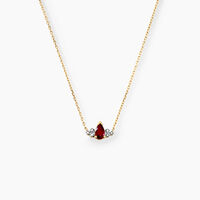 Collier Moss Or Jaune Rubis Diamant